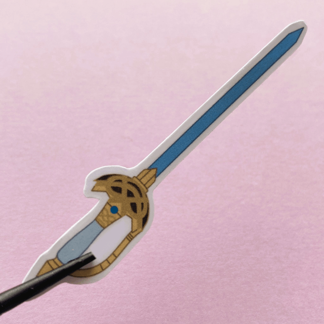 STH: sword (laminated sticker)