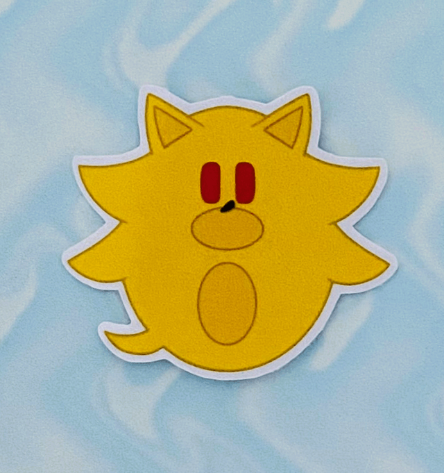 STH: blob sonic alternate forms (laminated sticker)