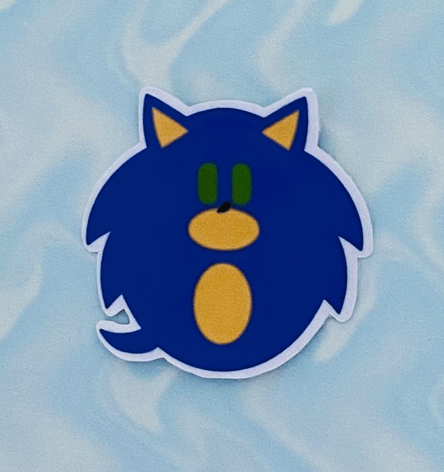 STH: blob sonic alternate forms (laminated sticker)