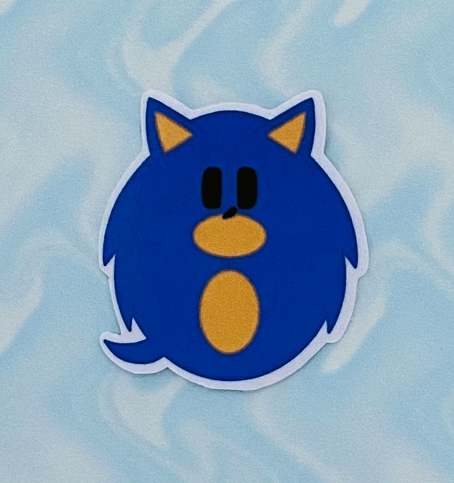 STH: blob sonic alternate forms (laminated sticker)
