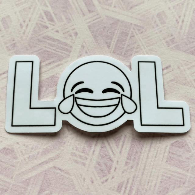 M: LOL (laminated sticker)