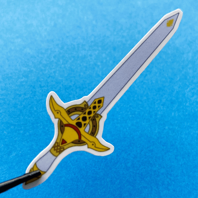 STH: sword (laminated sticker)