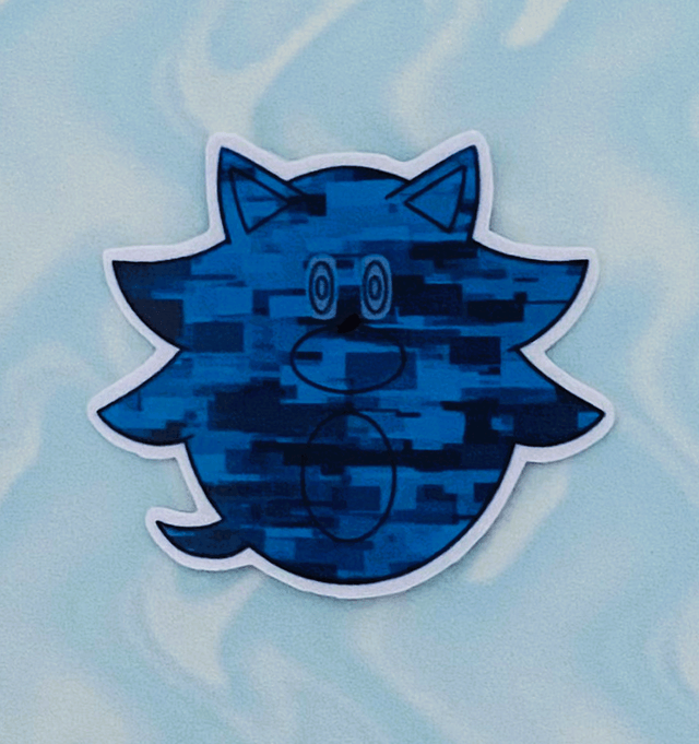 STH: blob sonic alternate forms (laminated sticker)