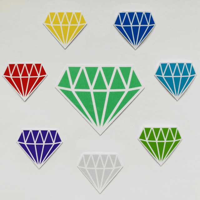 STH: chaos emeralds &amp; master emerald (laminated sticker)