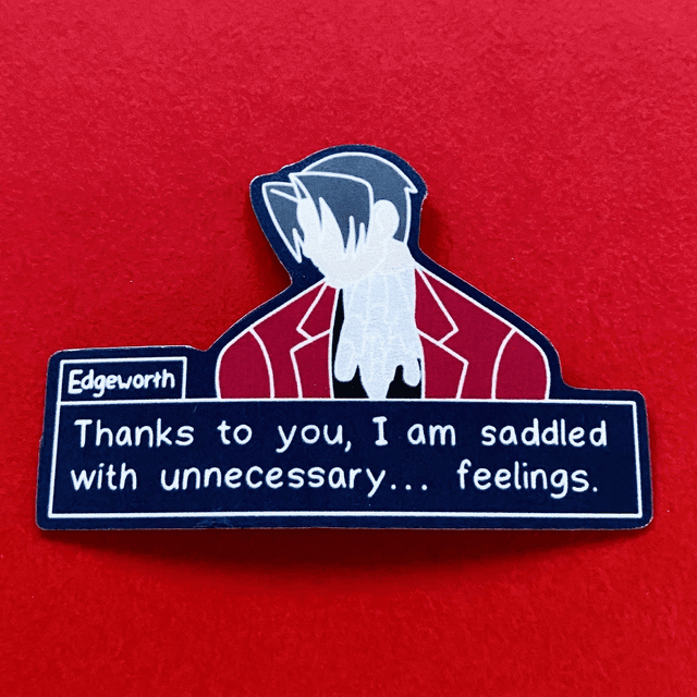 AA: unnecessary feelings (laminated sticker)