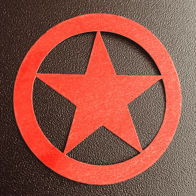 STH: red star (laminated sticker)
