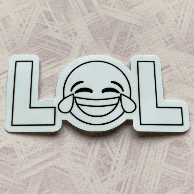 M: LOL (laminated sticker)