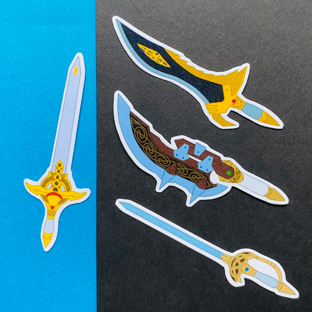 STH: sword (laminated sticker)