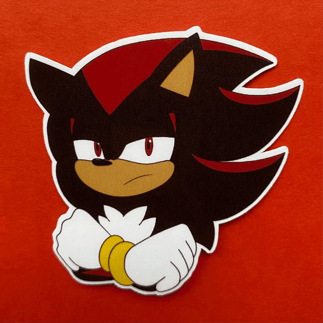 STH: grumpy shadow (laminated sticker)