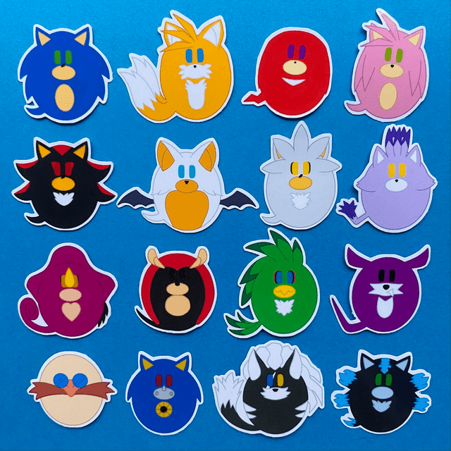 STH: blob characters (laminated sticker)