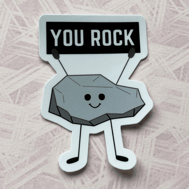 M: you ROCK (laminated sticker)